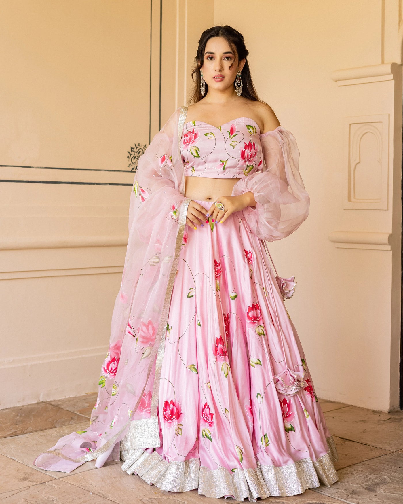 Gold Dust Sequin Net Lehenga